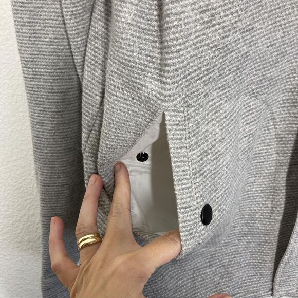 Slvdr Jacket Mens Medium Gray Shirt Jacket Shacket Zip Chest Pocket Lined Snaps - Picture 8 of 16